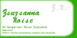 zsuzsanna moise business card